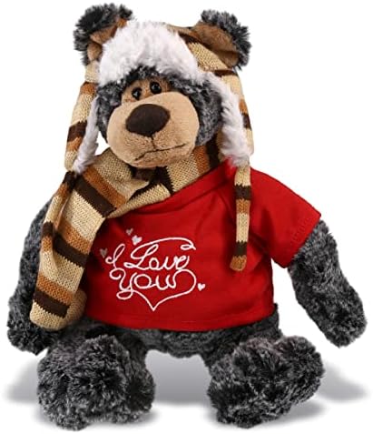DolliBu I Love You Valentine Standing Black Bear - 11 Inches 1