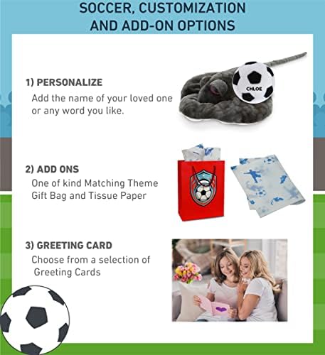 DolliBu Grey Stingray Plush with Soccer Ball - 18 Inches