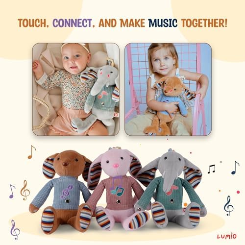 Lumio Musical Bunny Plush Toy with Lights Sounds