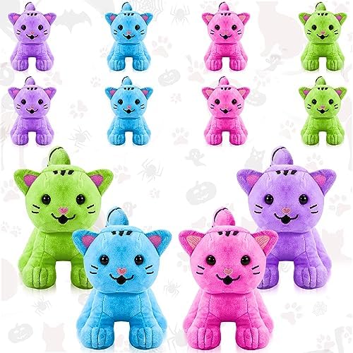 Jenaai 8 Pcs Halloween Cat Plush Set 1