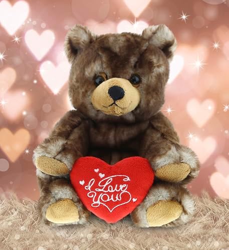DolliBu I Love You Valentine Plush Grizzly Bear - 55 Inches