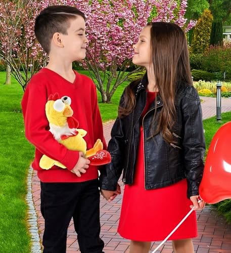 DolliBu I Love You Yellow Rooster Plush Toy