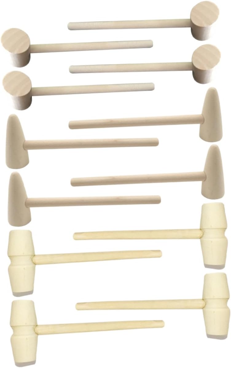 Toyvian Wooden Mini Hammers 15pcs Set for Preschoolers
