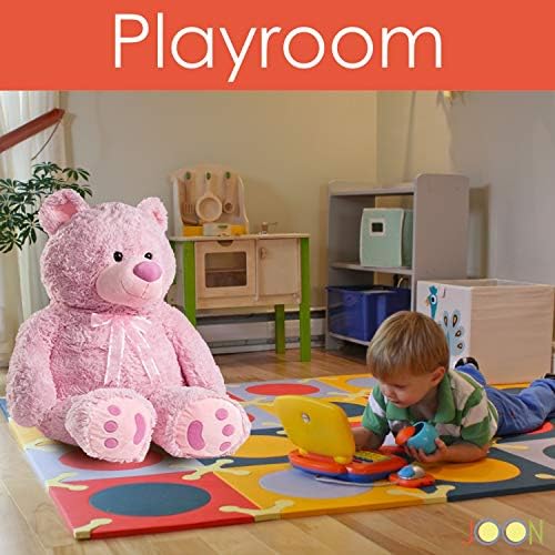JOON 38 Inch Pink Teddy Bear with Ribbon and Bow