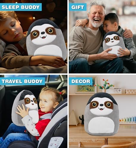 DolliBu Snug-Mooshies Sloth Plush Toy - 10 Inch