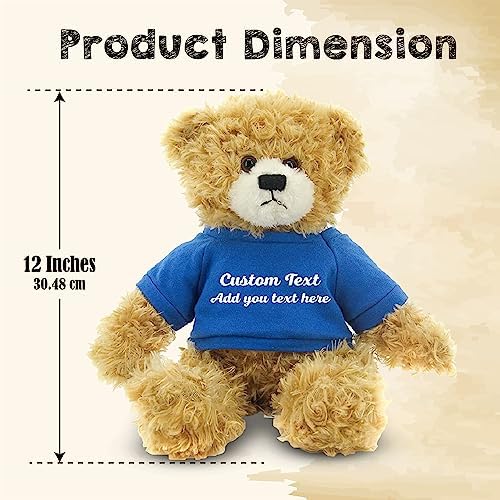 Customized Beige Brandon Bear 12 Inch Personalized Plush Toy