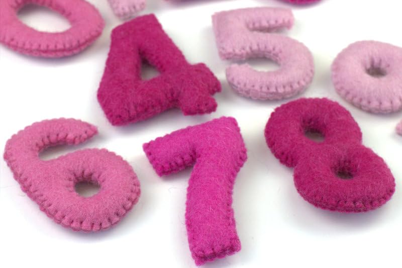 Matthew Mae Monthly Milestone Felt Number Set 0-9 PINK