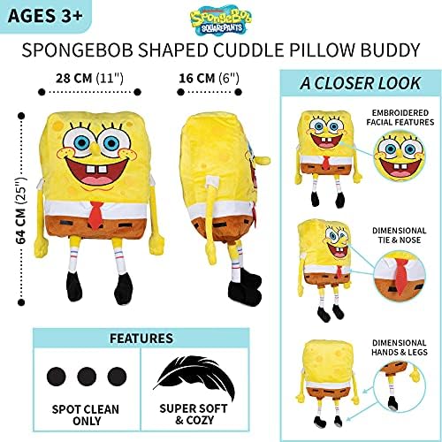 Franco Spongebob Kids Plush Cuddle Pillow Buddy 1