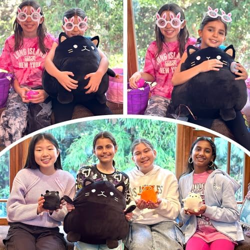 BENINI 4Pcs Giant Black Cat Plush Set