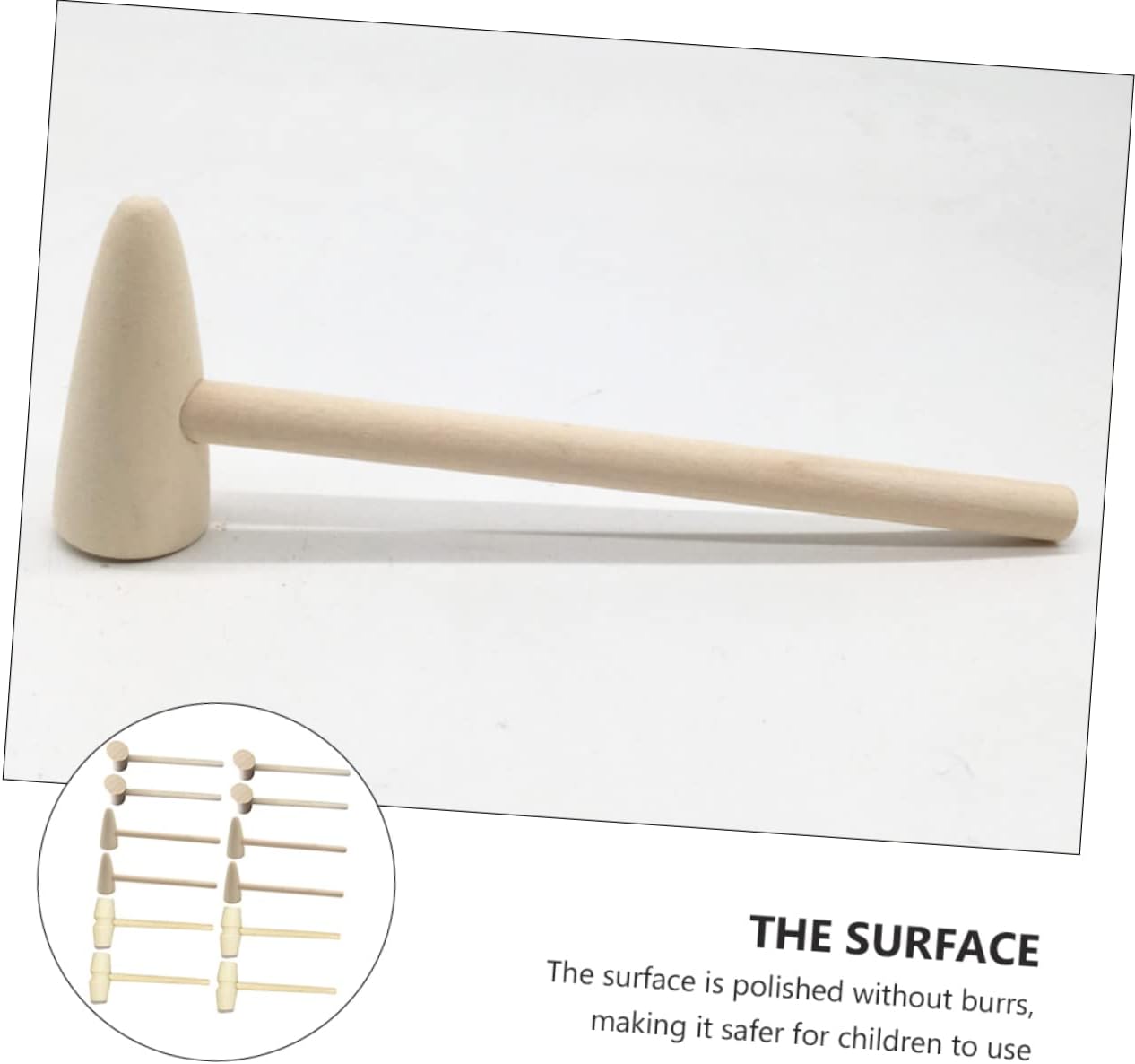 Toyvian Wooden Mini Hammers 15pcs Set for Preschoolers