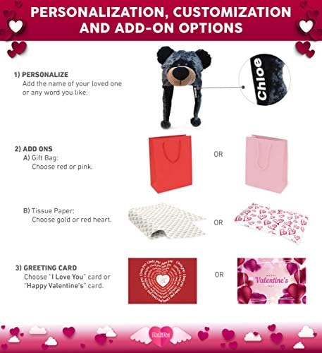 DolliBu I Love You Valentine Plush Bear Headwear