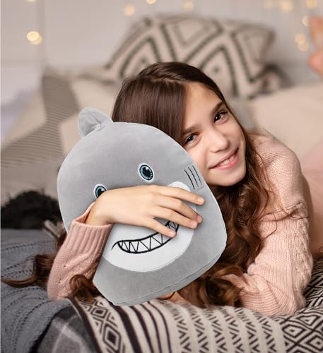 DolliBu Snug-Mooshies Shark Plush 10 Inch