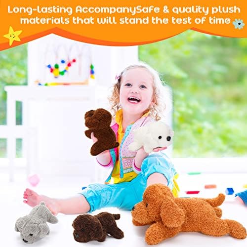 Skylety 5 Pcs Plush Dog Set with Cute Puppies