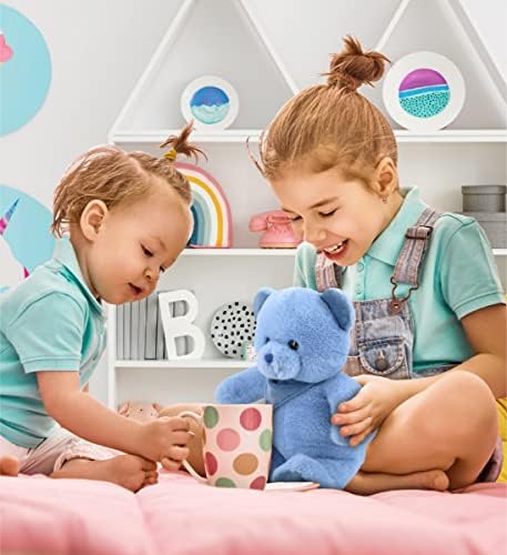 DolliBu Baby Blue Bear Plush Toy - 8 Inches