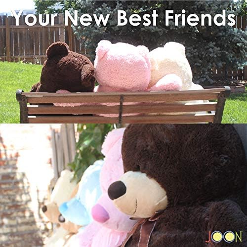 JOON 38 Inch Pink Teddy Bear with Ribbon and Bow