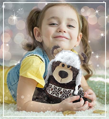 Puzzled DolliBu Plush Grizzly Bear with Hat Sweater