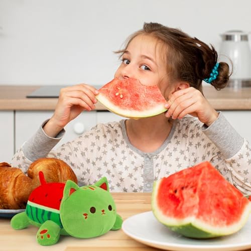 Bekrgwiy Watermelon Cat Plushie Toy 4in Cute Plush Doll