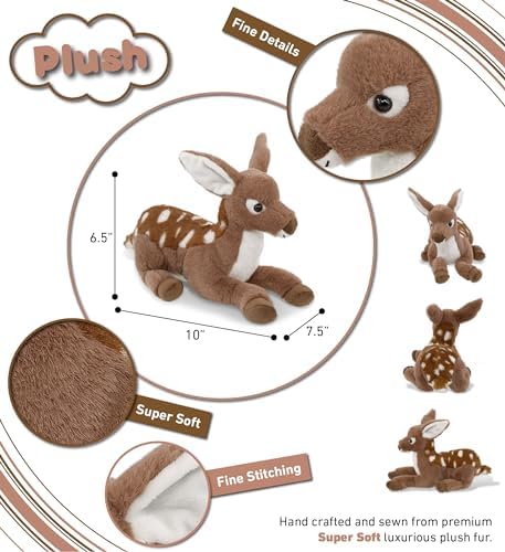 DolliBu Fawn Deer Super Soft Plush Toy 10 Inches