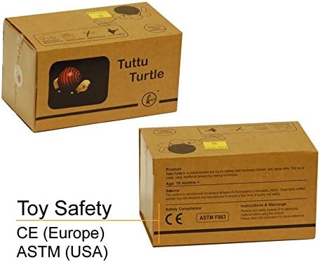 Tuttu Turtle Wooden Pull Toy for Toddlers