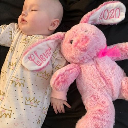 Personalized Plush Bunny Toy for Kids Embroidered Easter Gift Toddler Animal