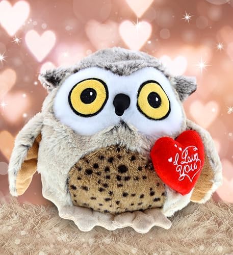 DolliBu I Love You Valentine Owl Plush - 6 Inches
