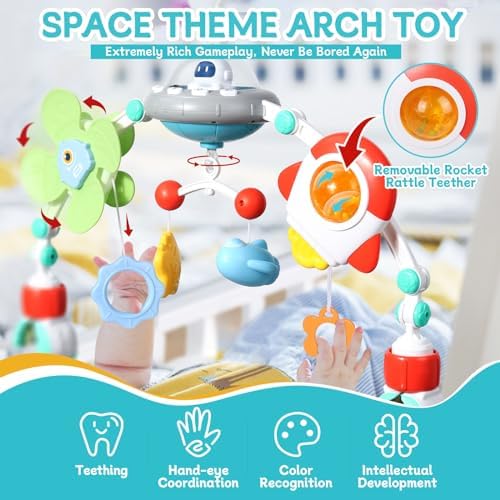 Orzbow Space Themed Stroller Arch Musical Toy