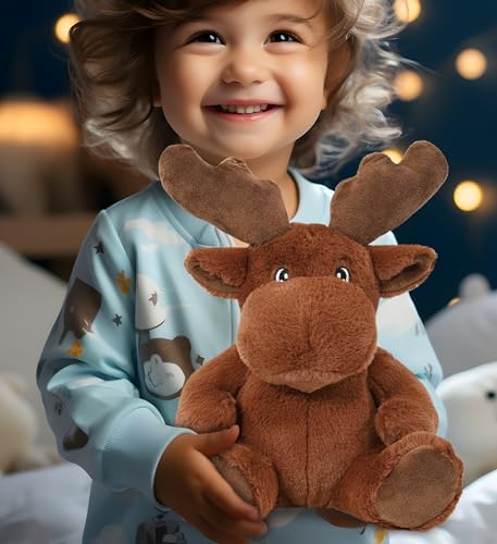 DolliBu Moose Plush Toy 9 Inches Eco-Friendly Cuddle