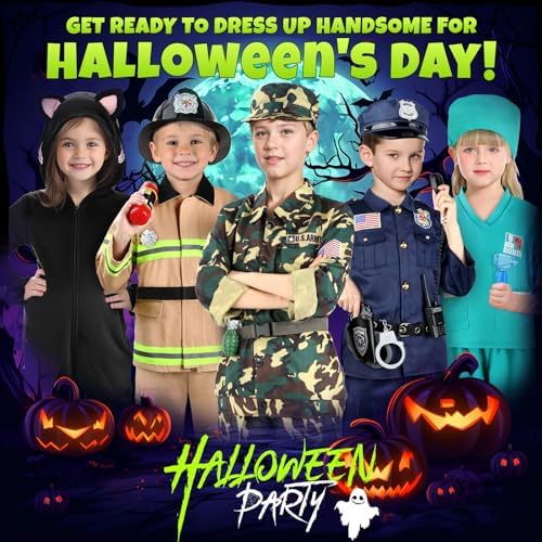 GIFTINBOX Kids Army Costume Set with Toys