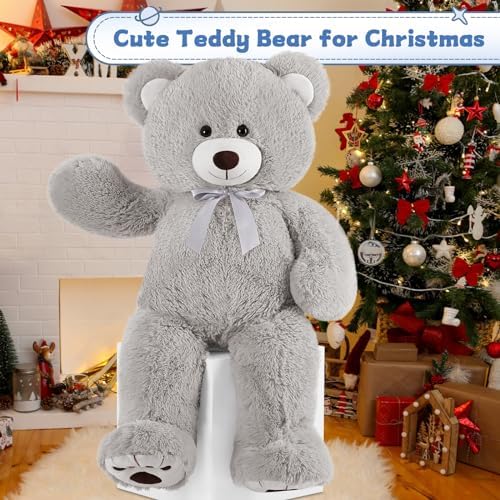 MorisMos 36in Giant Gray Teddy Bear Plush
