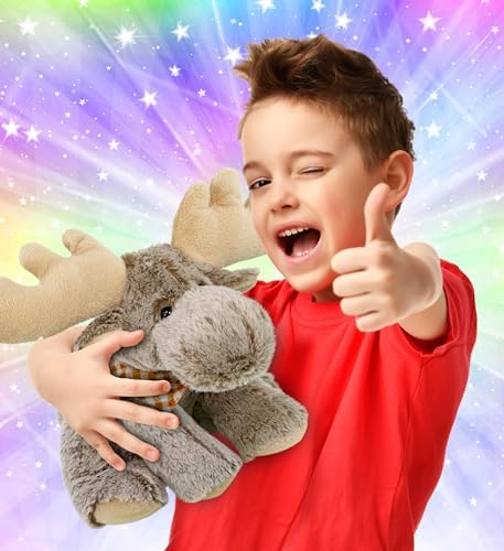 DolliBu Floppy Moose Plush - 12 Inch Huggable Toy