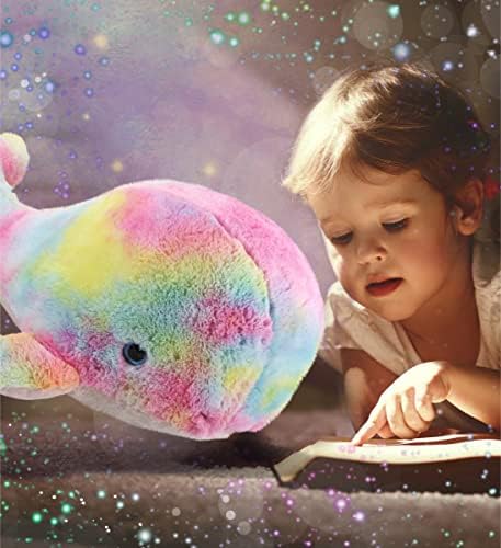 DolliBu Rainbow Whale XL Plush Toy 15 Inches