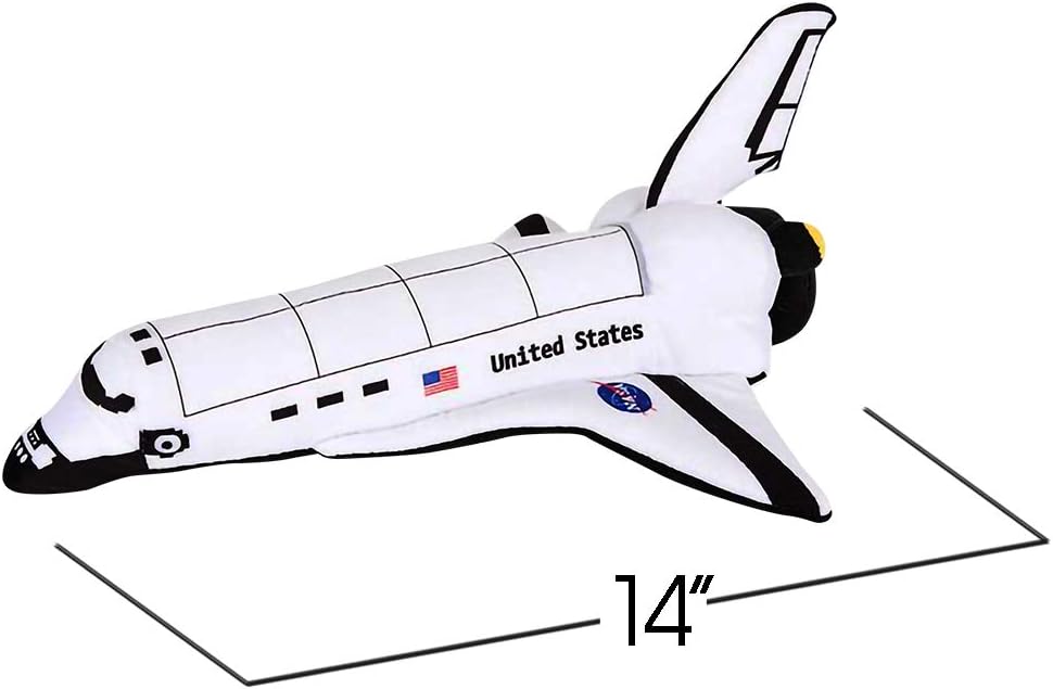 ArtCreativity Stuffed Space Shuttle - 14 Inch Plush Toy for Kids