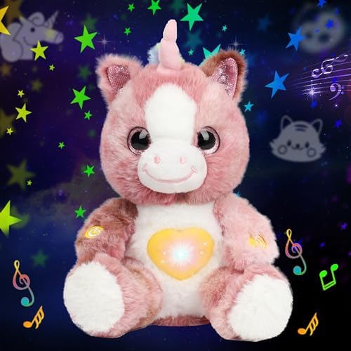 Cuteoy Plush Unicorn Star Projector Night Light