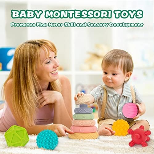 SpringFlower 3 in 1 Montessori Toys for Babies 0-12 Months