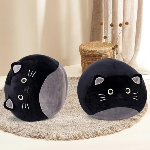 Wepop 20 Inch Black Cat Plush Toy Pillow