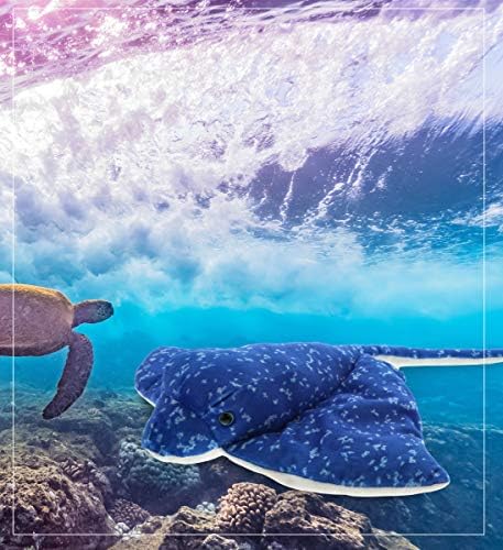 DolliBu Spotted Blue Stingray Plush Toy - 17 Inches