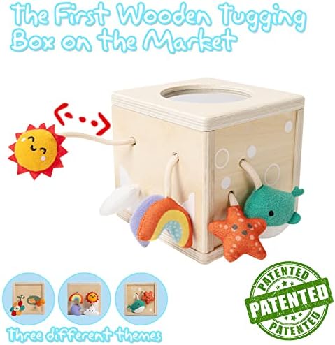 Twefex Wooden Pull String Toy for 6-12 Months