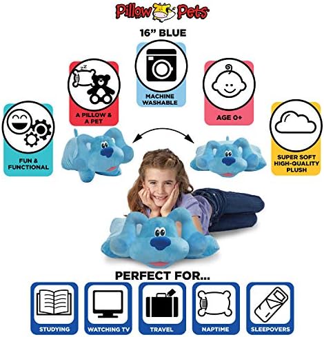 Pillow Pets Blues Clues 16 Plush Dog - Nicktoon Comfort