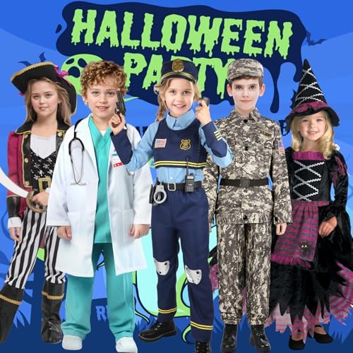 YADIYA Police Costume Set for Kids 3-12