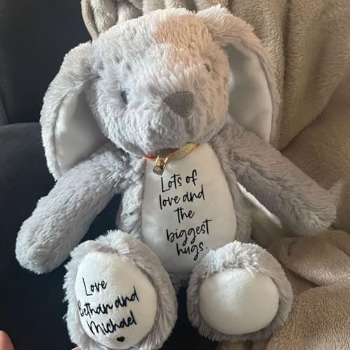 Custom Plush Bunny Keepsake Gift Toy with Name Personalization