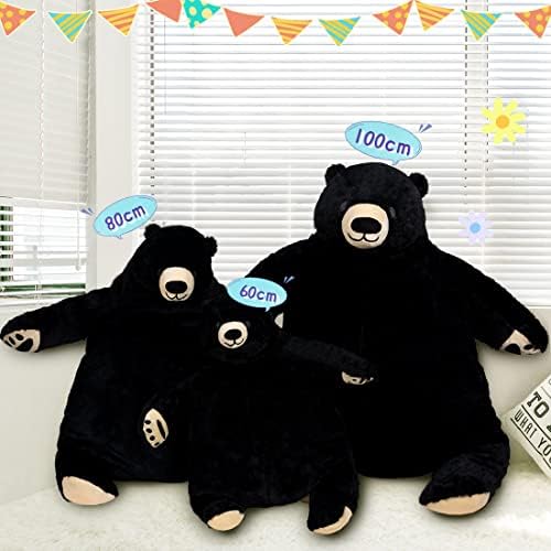 MIAOHAHA Plush Teddy Bear Black 315in Stuffed Animal