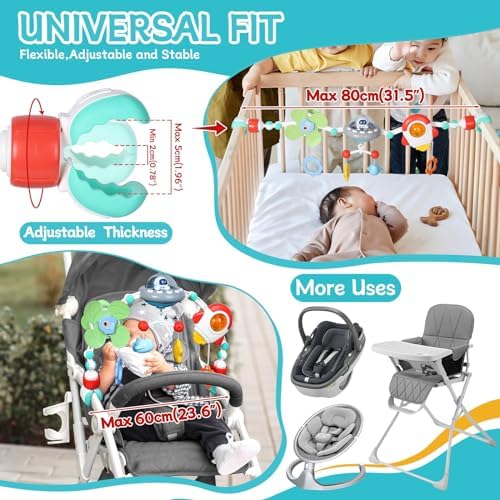 Orzbow Space Themed Stroller Arch Musical Toy