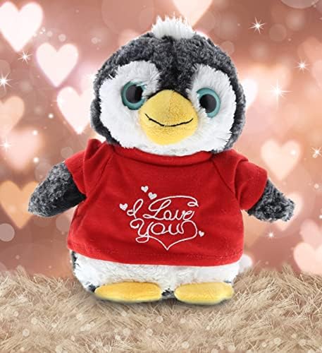 DolliBu I Love You Valentine Penguin Plush - 9 Inches