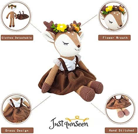 17 Deer Plush Toy Cute Reindeer Ballerina Doll for Kids
