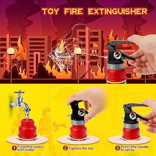 deAO Fireman Costume Kids 13 Pcs Dress Up Set