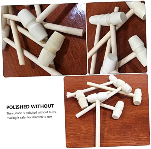 Toyvian Wooden Mini Hammers 15pcs Set for Preschoolers