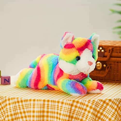 Glow Guards 13 Rainbow Cat Plush Toy with LED Night Light