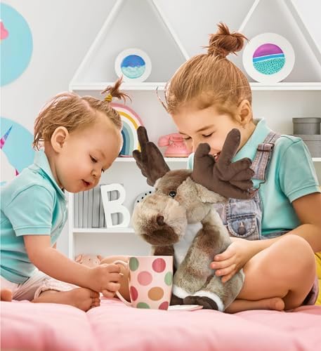 DolliBu Forest Floppy Moose Plush Toy - 105 Inches 1