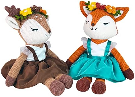 17 Deer Plush Toy Cute Reindeer Ballerina Doll for Kids