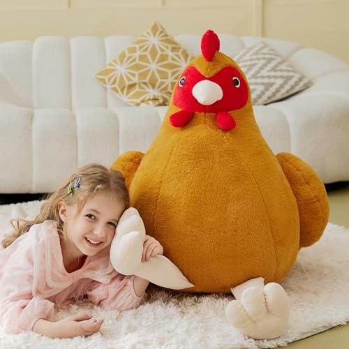 IKASA Giant Chicken Plush Toy 255 Inches Big Stuffed Animal